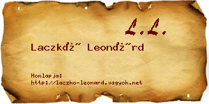 Laczkó Leonárd névjegykártya