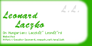 leonard laczko business card
